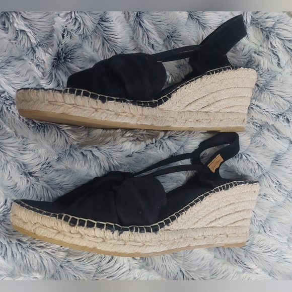 Toni Pons Sandy Espadrille Wedge size 9 (40eu) black suede - Picture 5 of 12